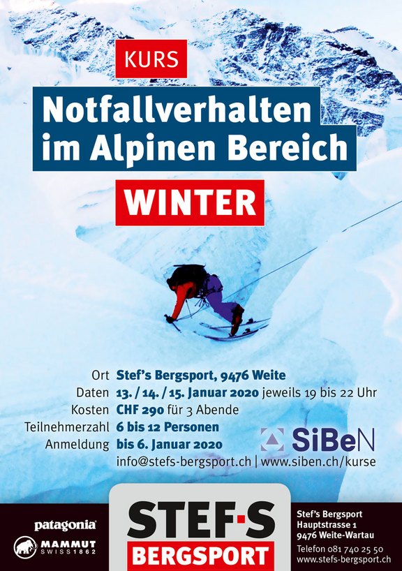 Notfallverhalten im alpinen Bereich Winter