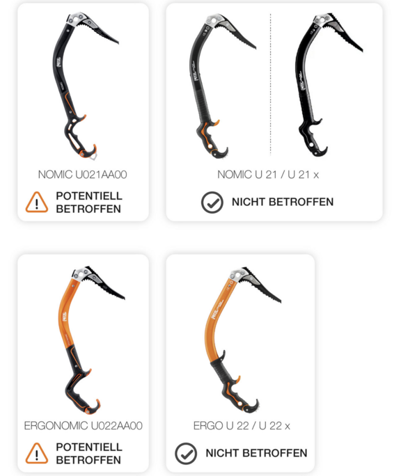 RÜCKRUF DER EISGERÄTE NOMIC (U021AA00) UND ERGONOMIC (U022AA00)